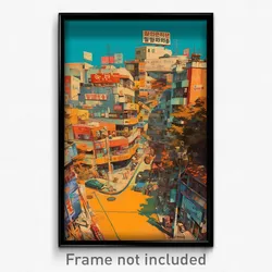 Korean Movie Poster - Uneven European City (Korea Retro Film Art Print)