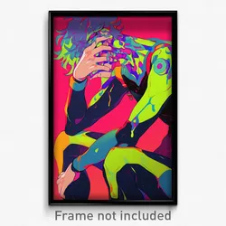 Anime Art Poster - Man Feeling Grief Wearing Active Wetsuit (Print)