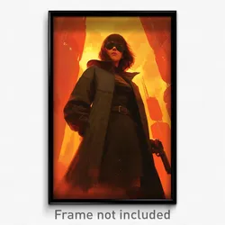 Movie Art Poster - Woman Feeling Vicious Wearing Soft Coat (Retro Film Print)