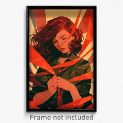 Art Poster - Woman Feeling Resignation Wearing Wild Sash (Print)