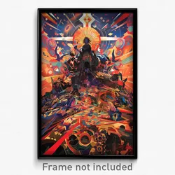 Movie Art Poster - Girl Feeling Nostalgic Wearing Silky Wand (Retro Film Print)