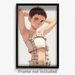 Anime Art Poster - Boy Feeling Grumpiness Wearing Fluid Corset (Print)