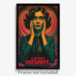 Russian Movie Poster - Woman Feeling Suspicious, Old Side Tie Shirt (Art Print)