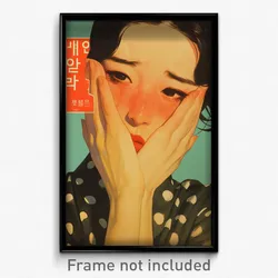 Korean Movie Poster - Girl Feeling Grumpiness, Modern Polka Dot (Art Print)
