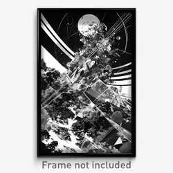 Movie Art Poster - Black And White Wild (Psychedelic Retro Weird Film Print)