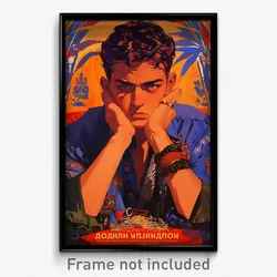 Russian Movie Poster - Boy Feeling Grumpiness, Modern Wrist Scrunchie (Print)