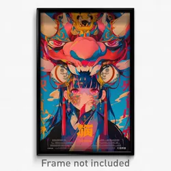 Chinese Movie Poster - Girl Feeling Schadenfreude, Nifty Tail Ribbon (Art Print)