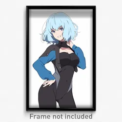 Anime Art Poster - Woman Feeling Rattled Wearing Heavenly Wetsuit (Print)