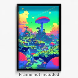 Art Poster - Slimy Province (Psychedelic Trippy Weird 11x17 Cartoon Print)
