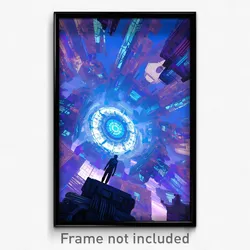 Movie Art Poster - Complex Wire Frame Loft (Psychedelic Retro Weird Film Print)