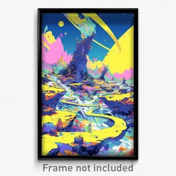 Art Poster - Webbed Glacier (Psychedelic Trippy Weird 11x17 Print)