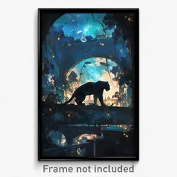 Art Poster - A Biomechanical Forest With Intertwining Vines