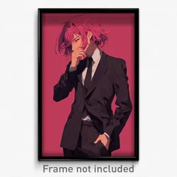 Anime Art Poster - Man Feeling Sullenness Wearing Simplistic Suit (Print)
