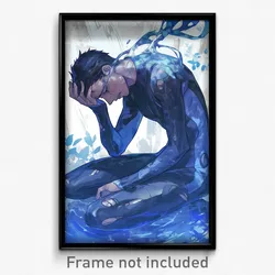 Anime Art Poster - Man Feeling Dispirited Wearing Worldly Catsuit (Print)