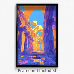 Art Poster - Monumental Colonnade (Psychedelic Trippy Weird 11x17 Print)