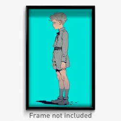 Art Poster - Boy Feeling Uneasiness, Zealous Back Seamed Legwear (Art Print)