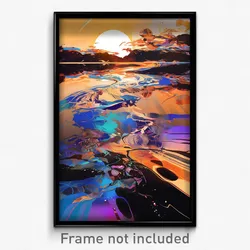 Art Poster - Spotless Ocean (Psychedelic Trippy Weird 11x17 Print)
