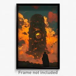 Movie Art Poster - Steel Lamp (Psychedelic Trippy Retro Cartoon Film Print)