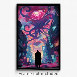 Movie Art Poster - Steel Mews (Psychedelic Trippy Retro Cartoon Film Print)