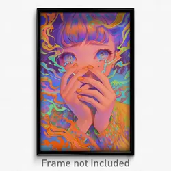 Movie Art Poster - Girl Feeling Fondness, Wooden Shirt Overhang (Film Print)