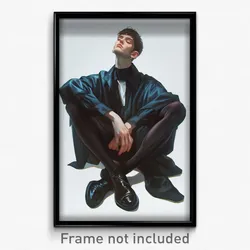 Art Poster - Man Feeling Homesickness, Reasonable Black Legwear (Art Print)