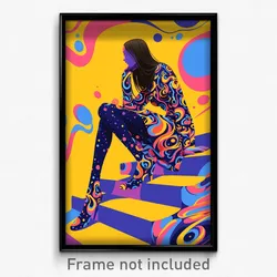 Art Poster - Simplistic Meander (Psychedelic Trippy Weird 11x17 Print)