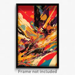 Movie Art Poster - Slim Downland (Psychedelic Trippy Retro Cartoon Film Print)