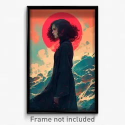 Movie Art Poster - Girl Feeling Brooding, Memorable Long Sleeves (Film Print)