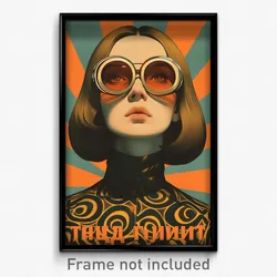 Russian Movie Poster - Woman Feeling Hatred, Outrageous Sunglasses (Art Print)