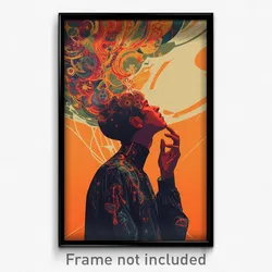 Movie Art Poster - Man Feeling Pensiveness, Studious Puffy Sleeves (Film Print)