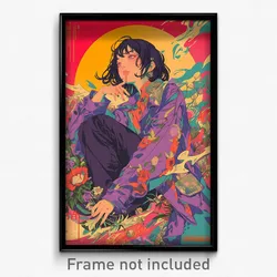 Chinese Movie Poster - Woman Feeling Sentimentality, Enchanted Purple Jacket