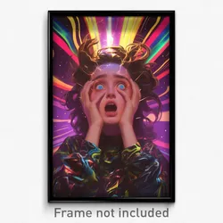 Movie Art Poster - Woman Feeling Shocked, Original Baggy Clothes (Film Print)