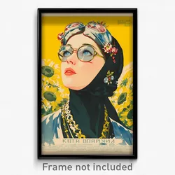 Russian Movie Poster - Girl Feeling Remorse, Remarkable Eyewear On Headwear