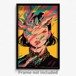 Korean Movie Poster - Woman Feeling Unsettled, Kaleidoscopic White Scrunchie