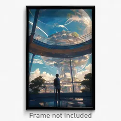 Art Poster - A Celestial Observatory Studying Cosmic Phenomena