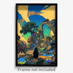 Art Poster - Attractive Bivouac (Psychedelic Trippy Weird 11x17 Cartoon Print)