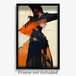 Art Poster - Girl Feeling Worthy Wearing Interesting Wizard Hat (Print)