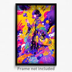 Art Poster - All Over The Place Slide (Psychedelic Trippy Weird Cartoon Print)