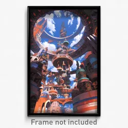 Movie Art Poster - Awesome Library (Psychedelic Trippy Retro Cartoon Film Print)