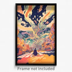Art Poster - Elaborate Crossroad (Psychedelic Trippy Weird 11x17 Cartoon Print)