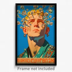 Russian Movie Poster - Boy Feeling Enlightened, Bubbly Multiple Piercings
