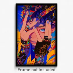 Anime Art Poster - Boy Feeling Woe Wearing Outgoing Mismatched Gloves (Print)