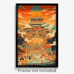 Chinese Movie Poster - Imaginary Geyser (China Psychedelic Art Retro Film Print)
