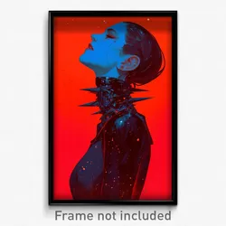 Movie Art Poster - Woman Feeling Tolerance, Quirky Spiked Collar (Film Print)