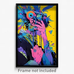Anime Art Poster - Man Feeling Eagerness Wearing Accomplished Headpiece (Print)