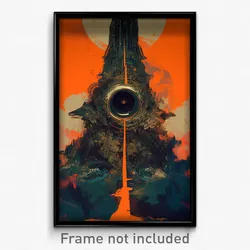 Movie Art Poster - Monstrous Slit (Psychedelic Trippy Retro Cartoon Film Print)