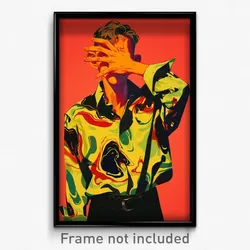 Art Poster - Man Feeling Shameless Wearing Amusing Two Tone (Print)