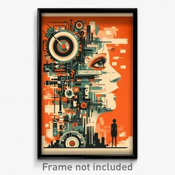 Russian Movie Poster - Orange Workshop (Russia Psychedelic Art Retro Film Print)