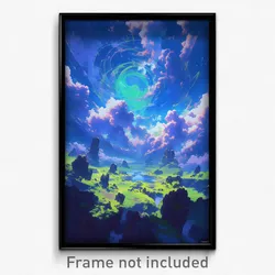 Art Poster - Cloudy Chasm (Psychedelic Trippy Weird 11x17 Print)