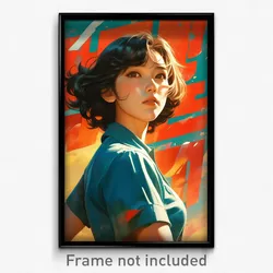 Korean Movie Poster - Girl Feeling Strong, Spherical Blue Vest (Korea Art Print)